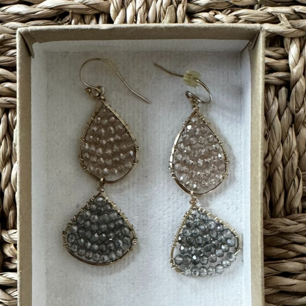 NuNu Designs Texas: Crystal & 14K Gold Earrings